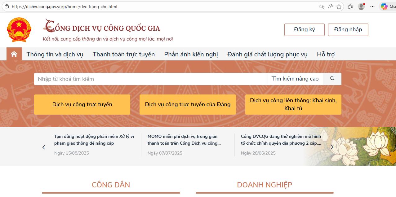 Hướng dẫn nộp hồ sơ trực tuyến cơ bản