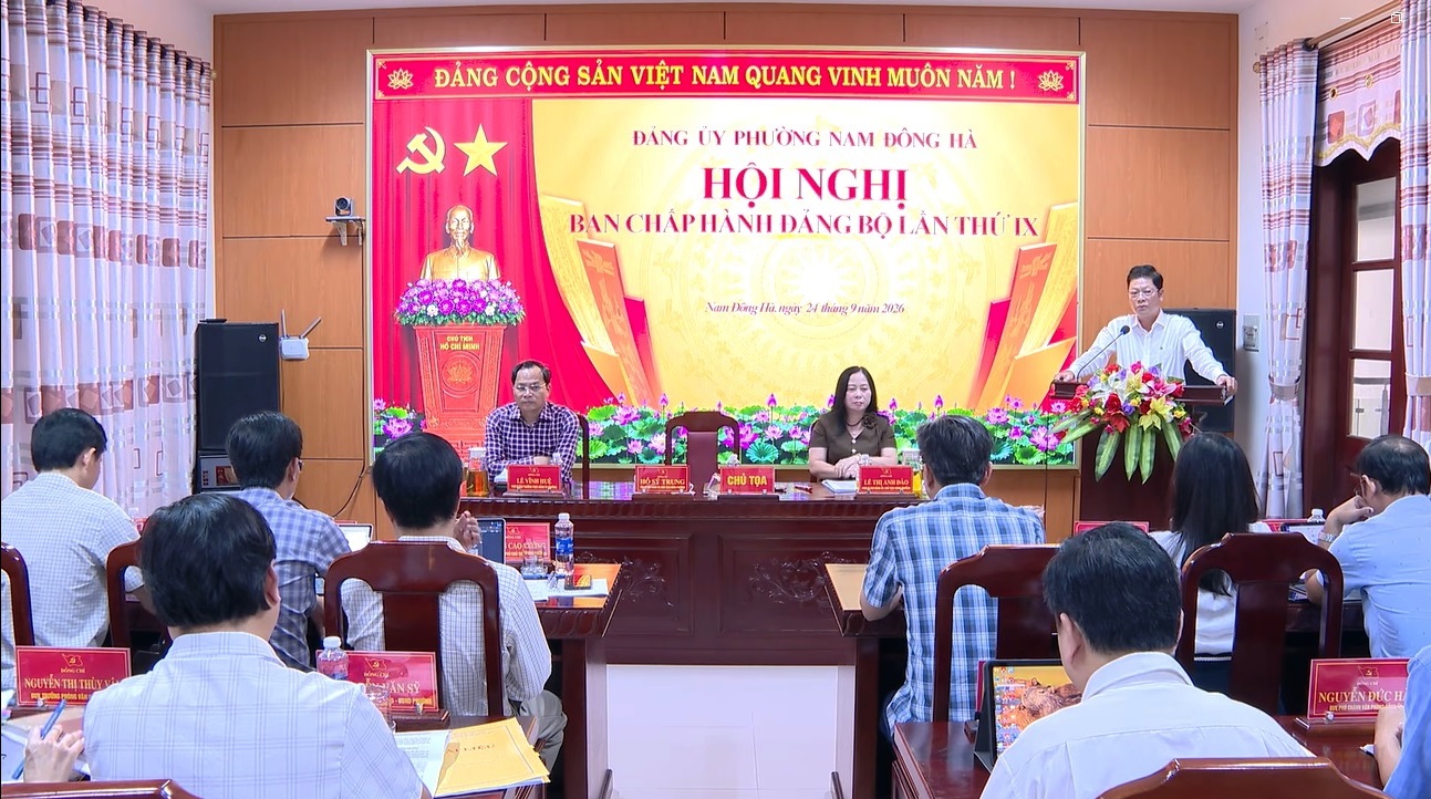Đảng ủy phường Nam Đông Hà tổ chức Hội nghị Ban Chấp hành Đảng bộ phường lần thứ IX, nhiệm kỳ 2025 - 2030