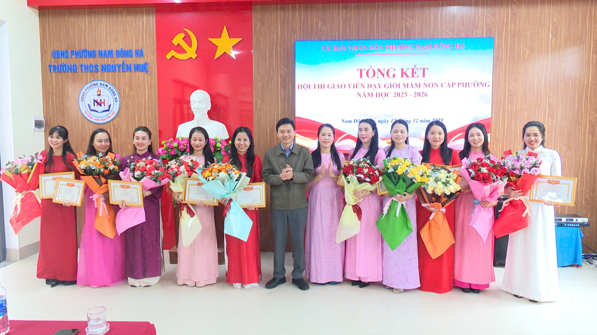 UBND phường Nam Đông Hà tổ chức tổng kết Hội thi giáo viên dạy giỏi mầm non năm học 2025-2026