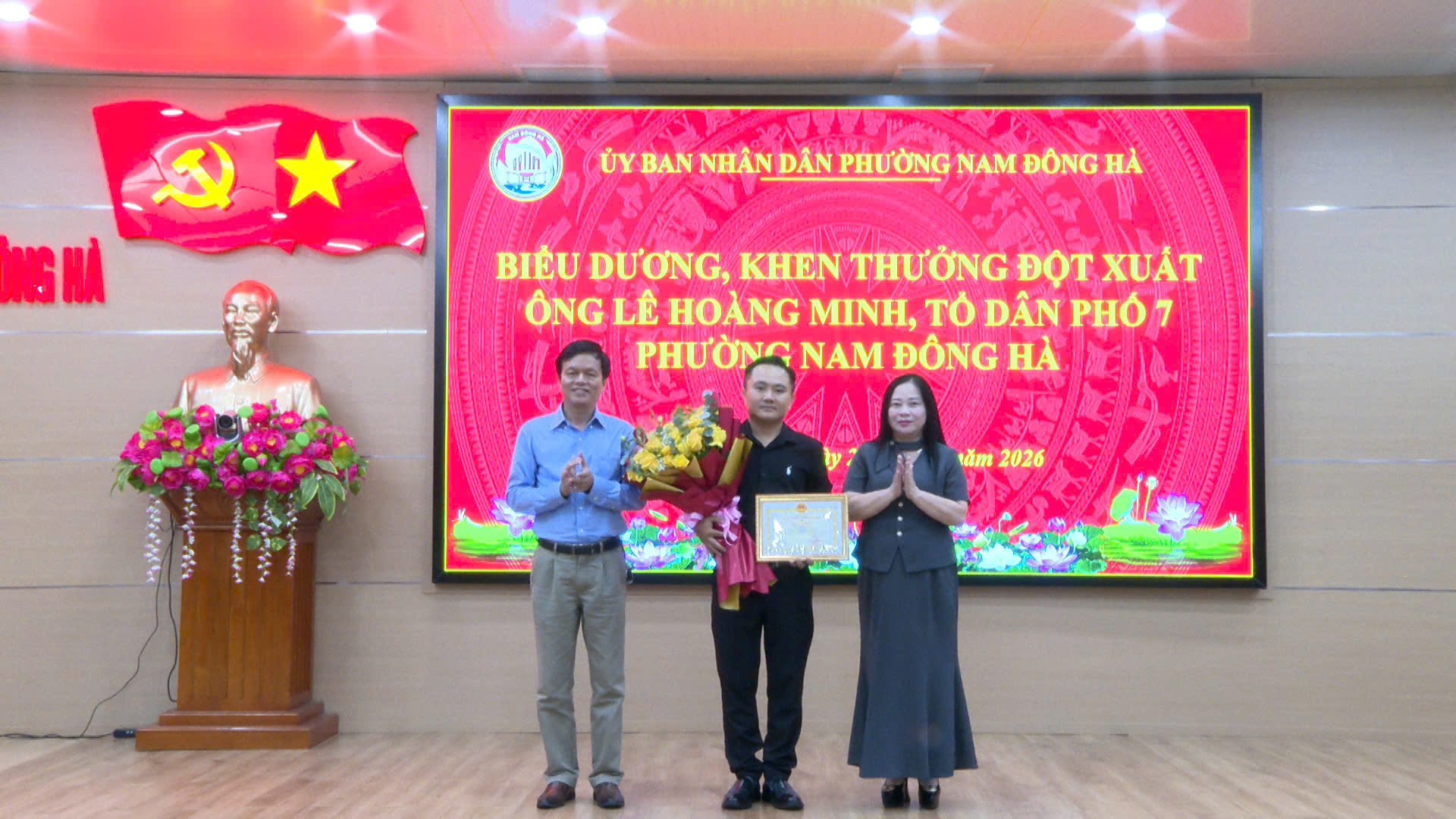 Phường Nam Đông Hà khen thưởng đột xuất công dân dũng cảm cứu sống 4 học sinh